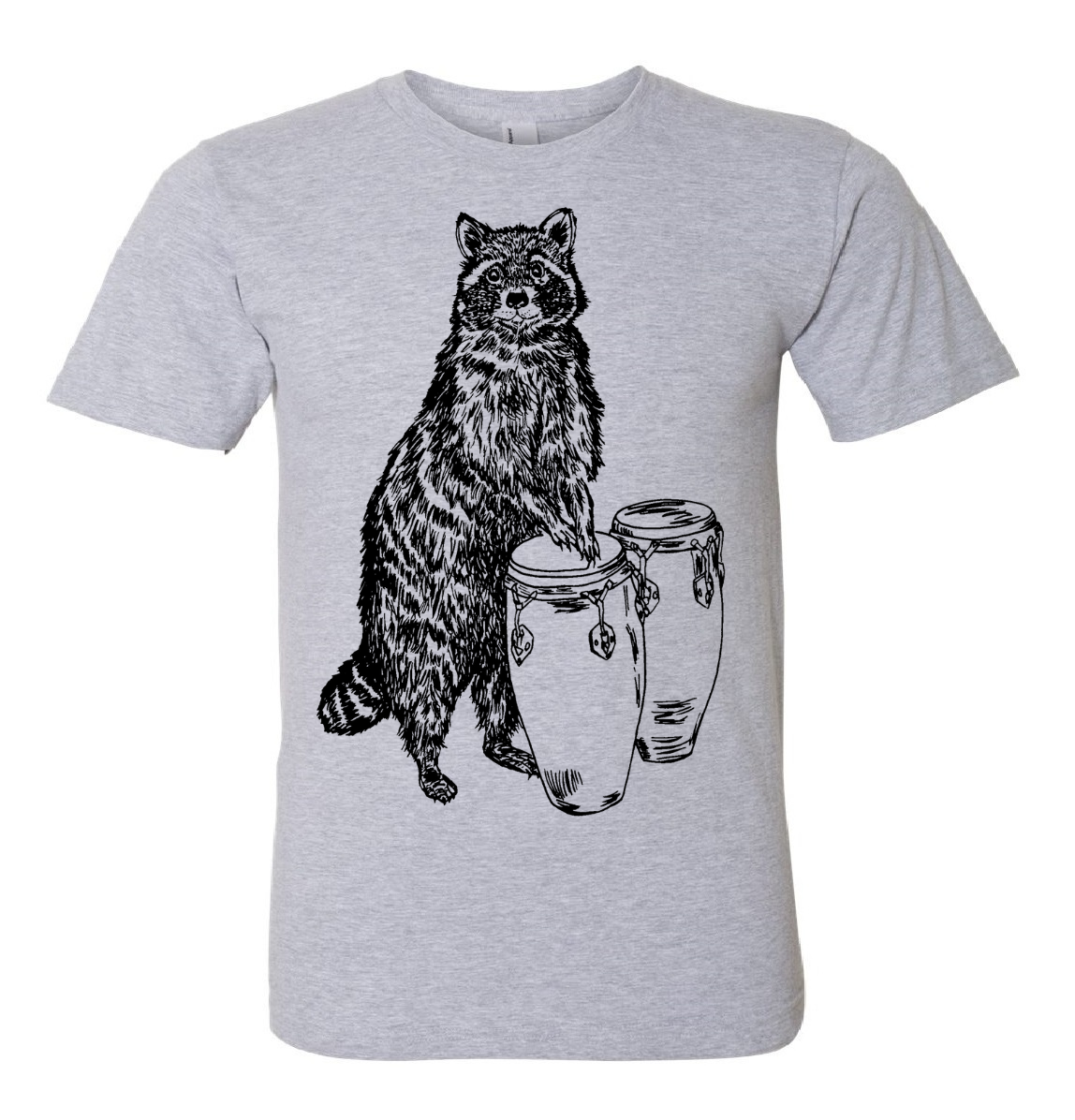 Raccoon Playing Conga Drums Unisex T Shirt