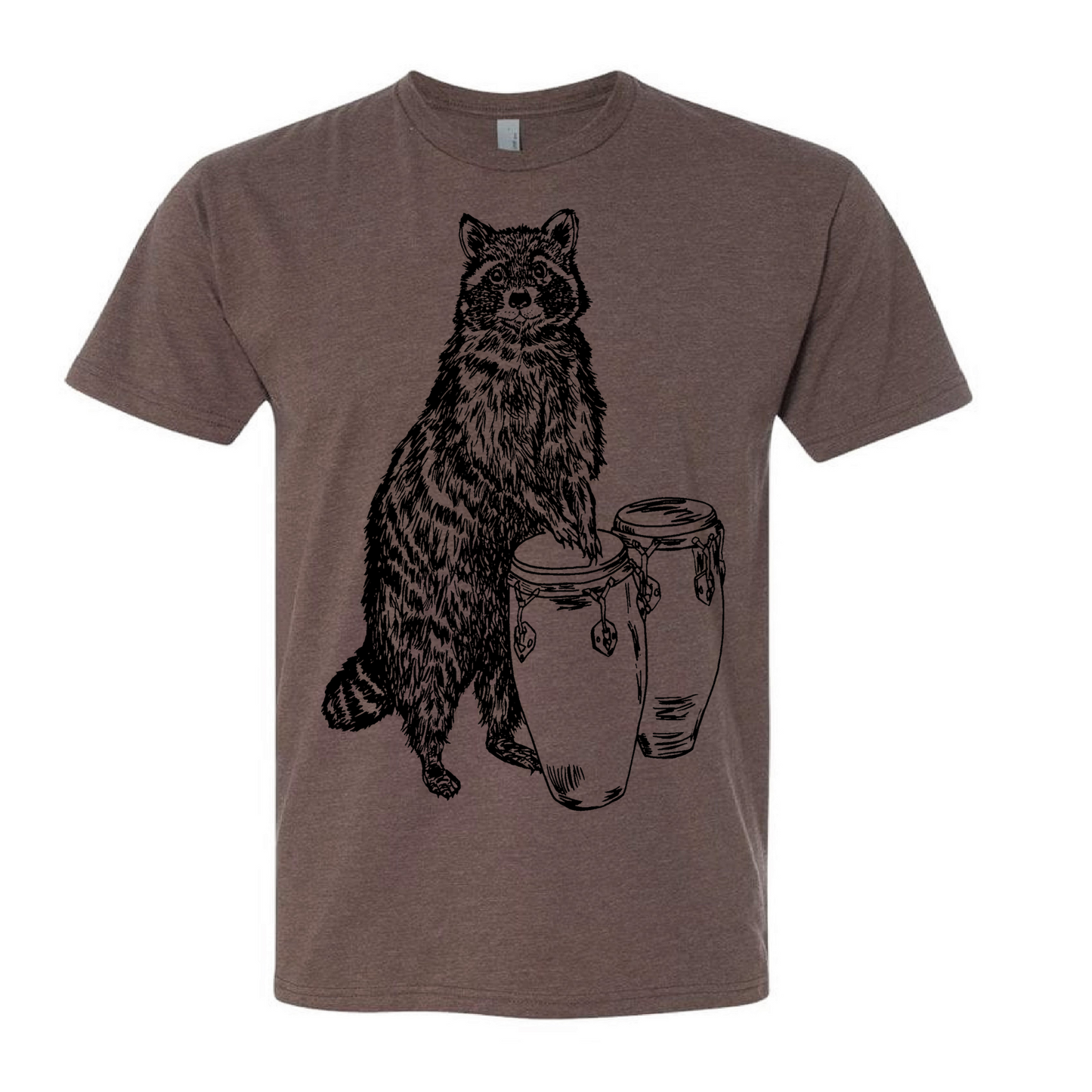 Raccoon Playing Conga Drums Unisex T Shirt