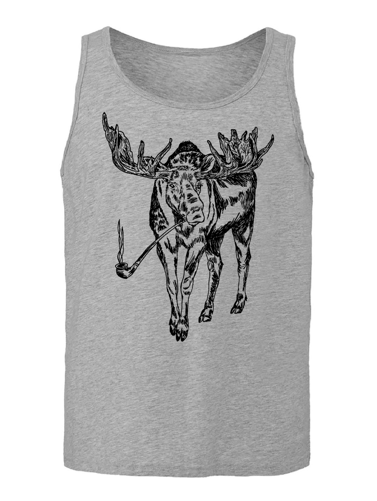 Moose with a Pipe Unisex Tank Top
