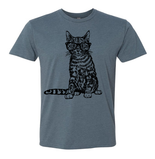 Cat Wearing Glasses Unisex T Shirt