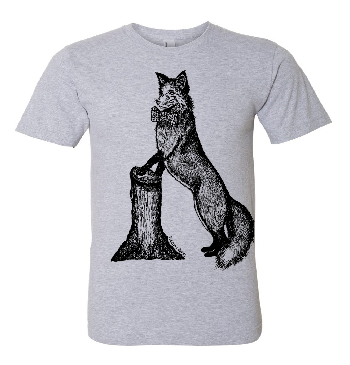 Fox in a Houndstooth Bowtie Unisex T Shirt