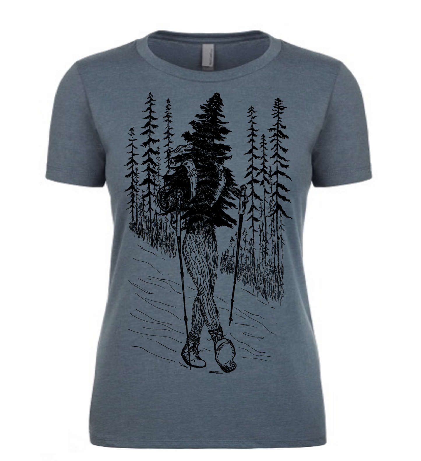 Hiking Tree Ladies T Shirt