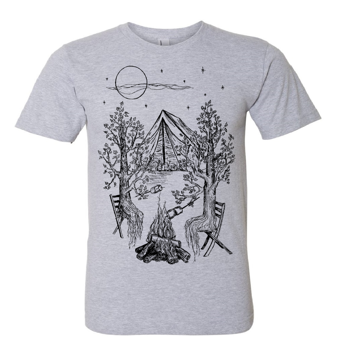 Camping Trees Unisex T Shirt