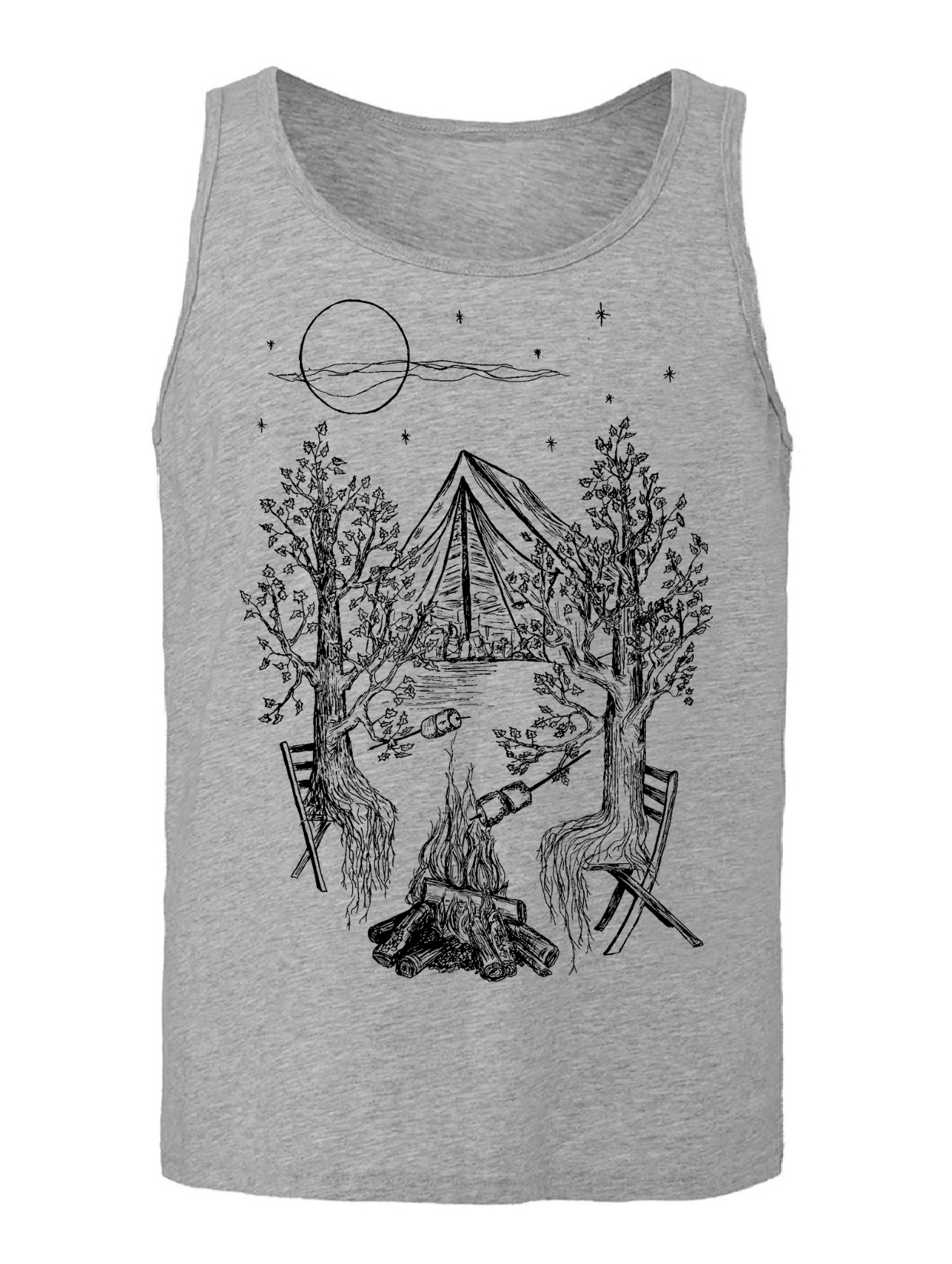 Camping Trees Unisex Tank Top