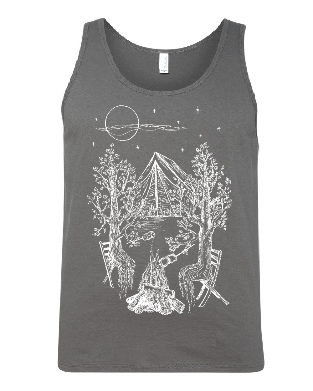 Camping Trees Unisex Tank Top