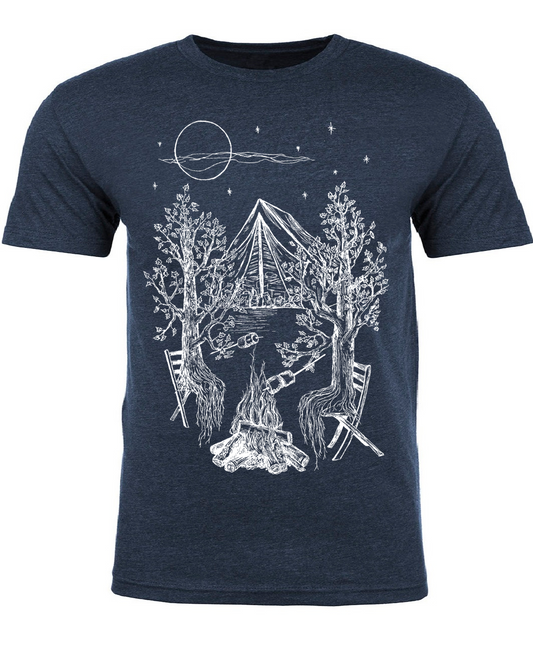 Camping Trees Unisex T Shirt