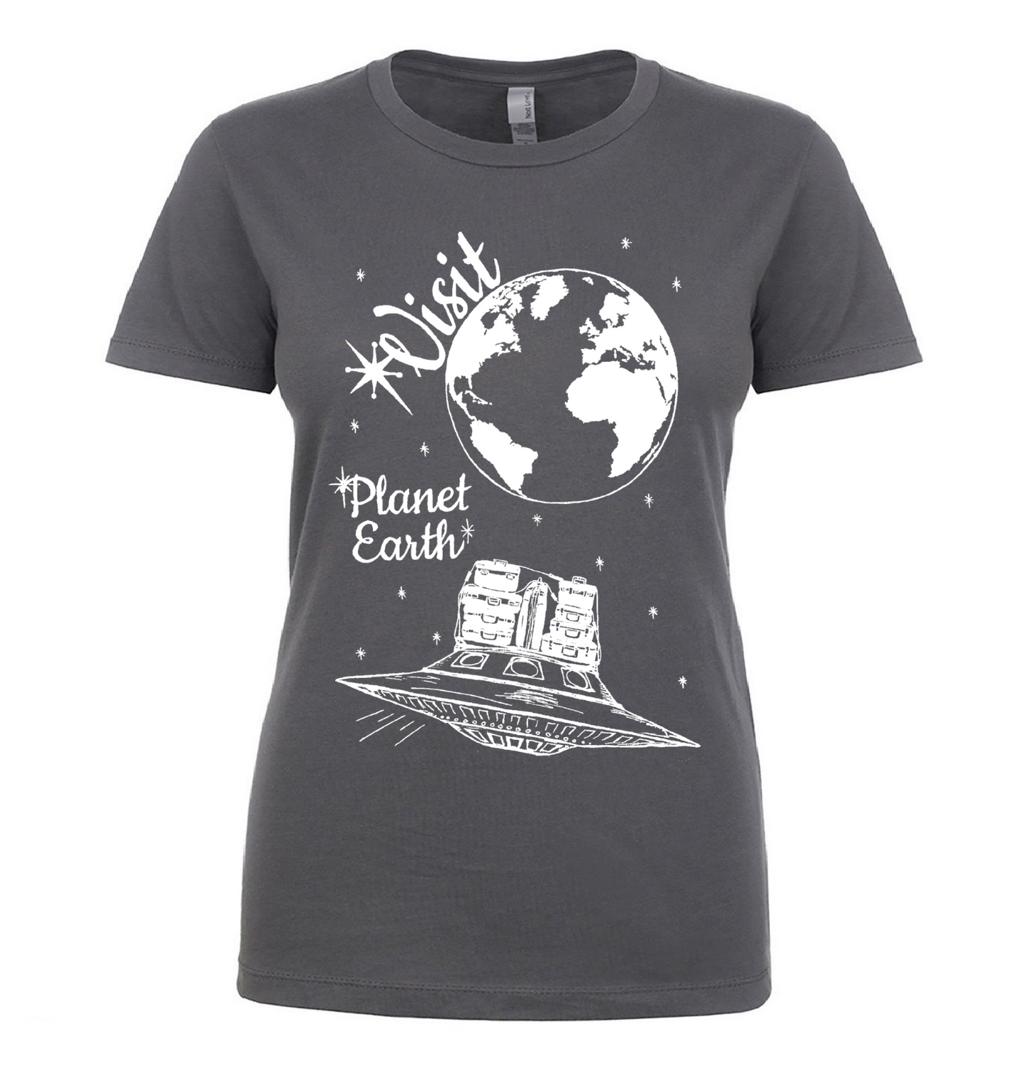 Visit Planet Earth Ladies T Shirt
