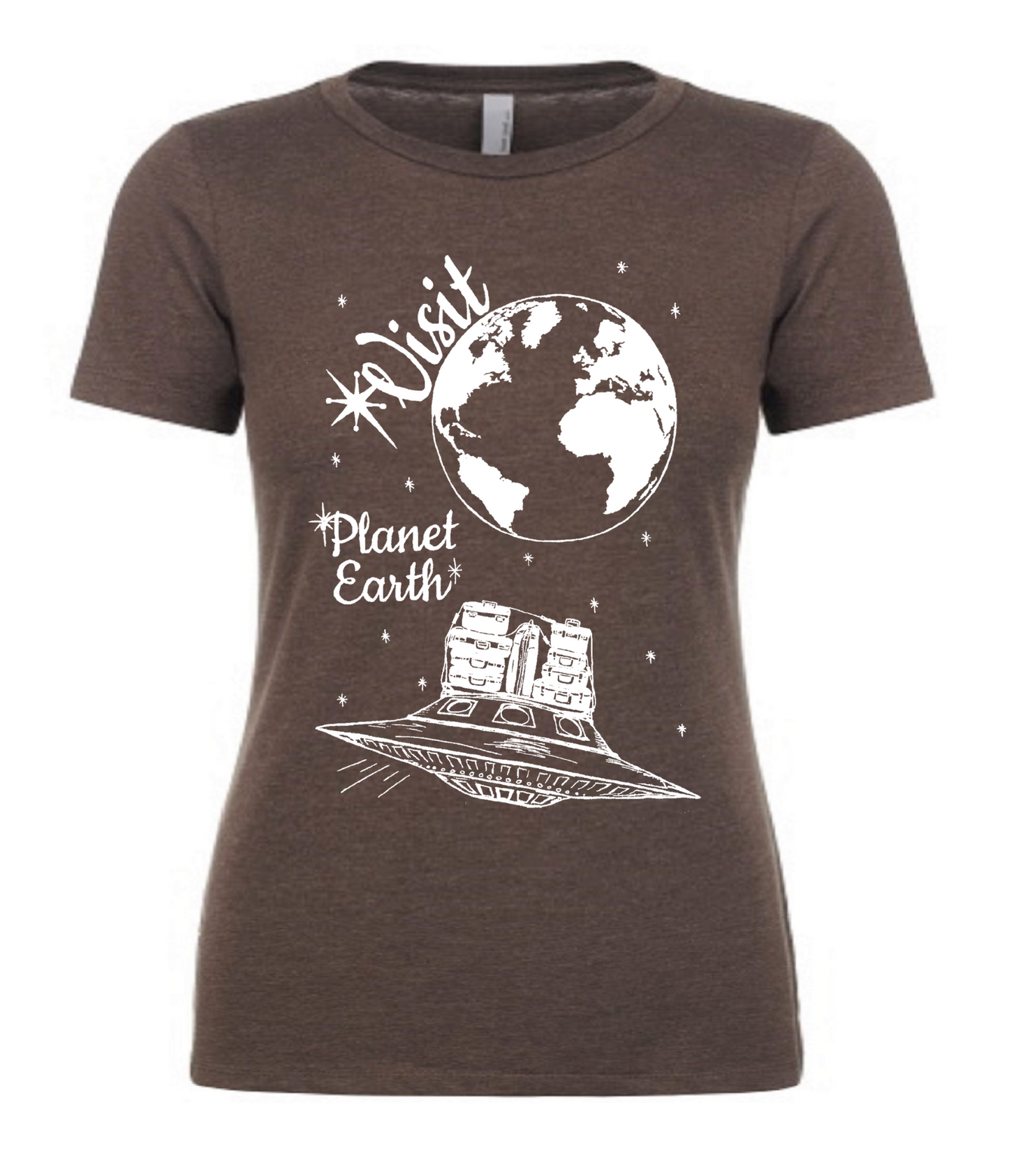 Visit Planet Earth Ladies T Shirt