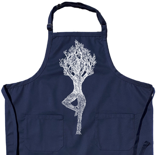 Tree Pose Chef's Apron with Pockets