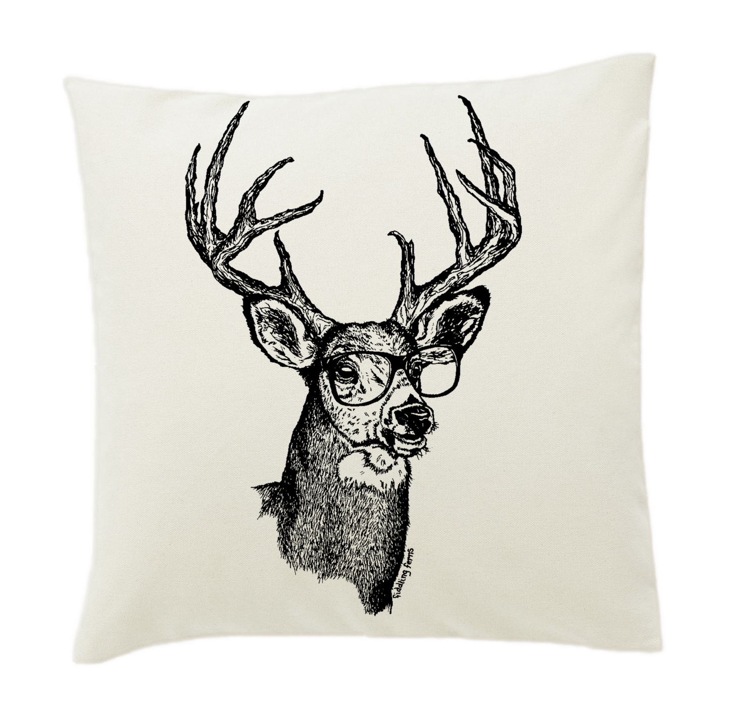 Deer Buck with Glasses 20 x 20 Cushion Cover