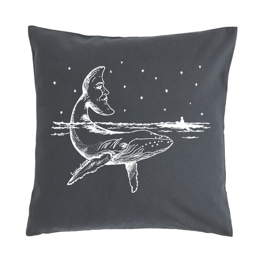 Whale with a Moon Tail 20 x 20 Cushion Cover