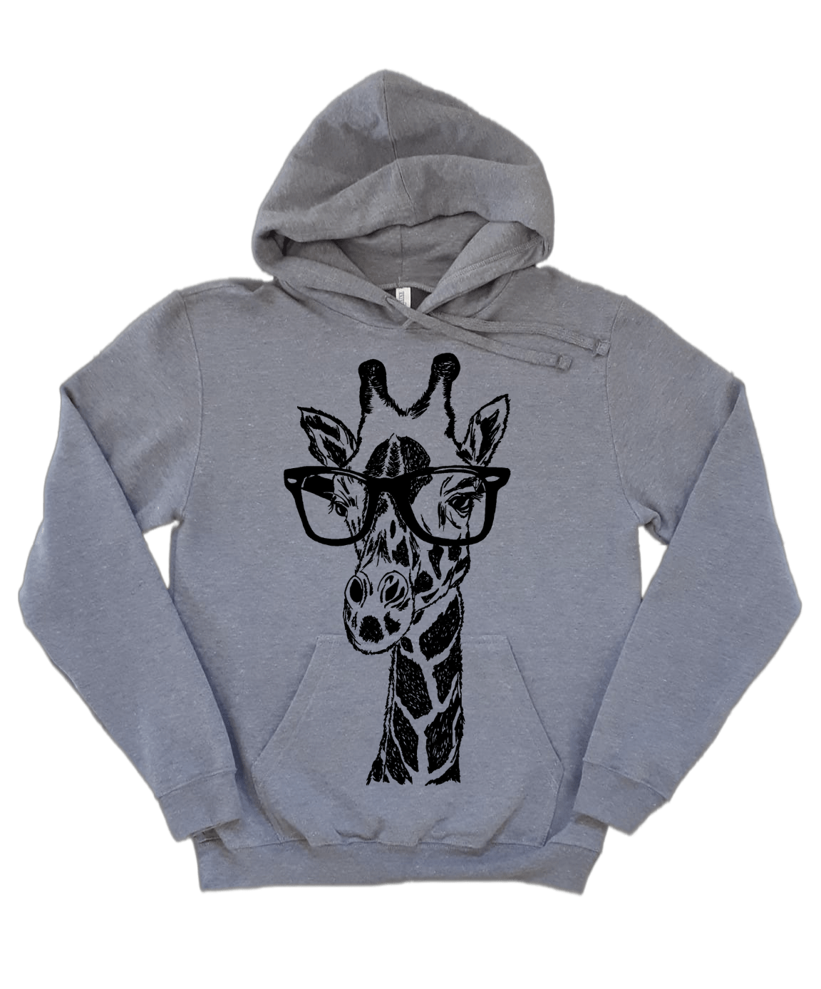 The Original Giraffe Wearing Glasses Unisex Fleece Hoodie