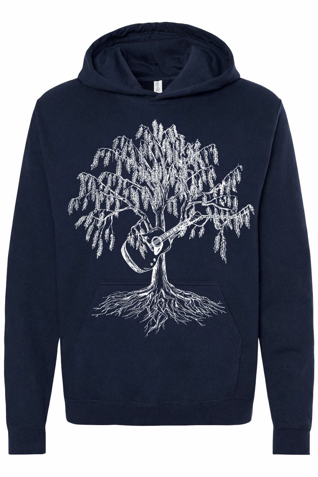 Weeping Willow Tree Guitar Unisex Fleece Hoodie