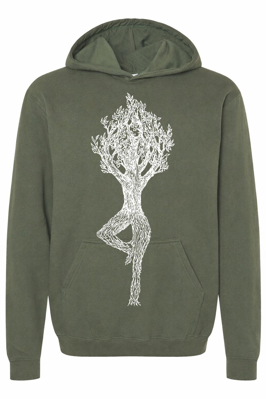 Tree Pose Yoga Unisex Fleece Hoodie