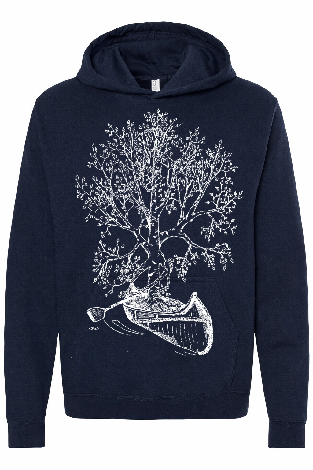 Birch Tree in a Canoe Unisex Fleece Hoodie