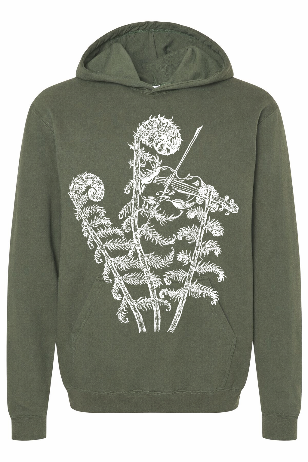 Fiddleheads Playing the Fiddle Unisex Fleece Hoodie