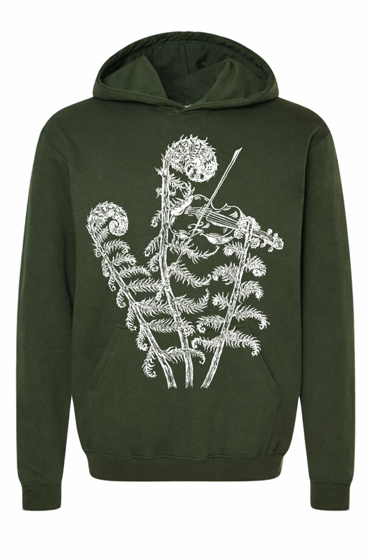 Fiddleheads Playing the Fiddle Unisex Fleece Hoodie