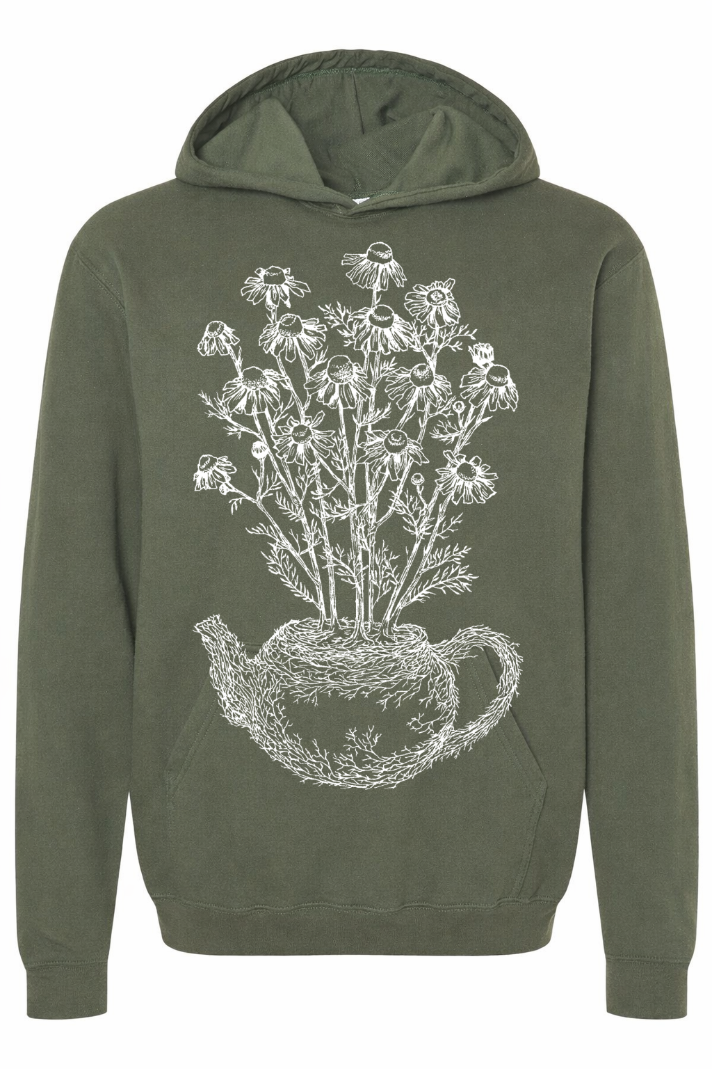 Chamomile Teapot Unisex Fleece Hoodie