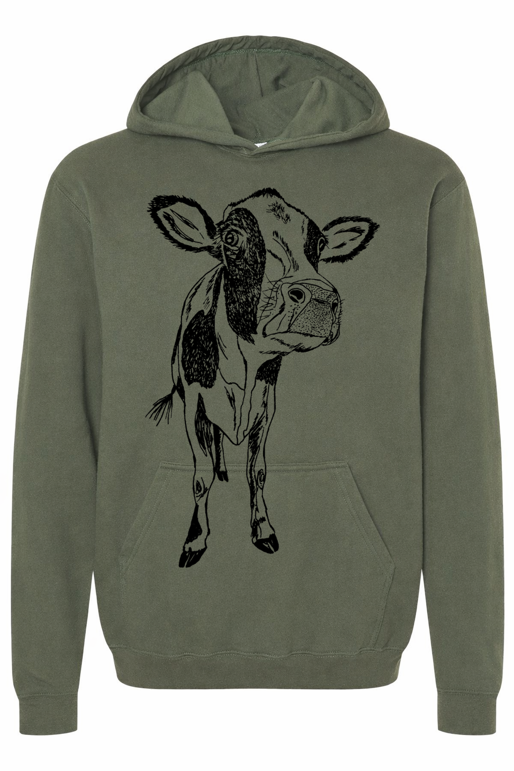 Curious Cow Unisex Fleece Hoodie