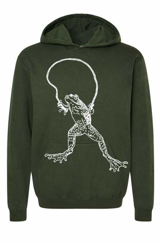 Leap, Frog Unisex Fleece Hoodie