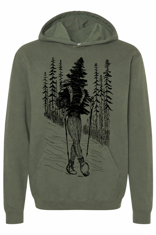 Hiking Tree Unisex Fleece Hoodie