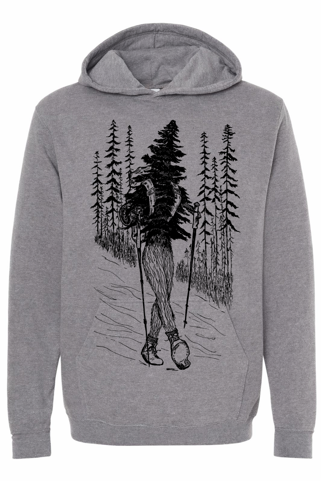 Hiking Tree Unisex Fleece Hoodie