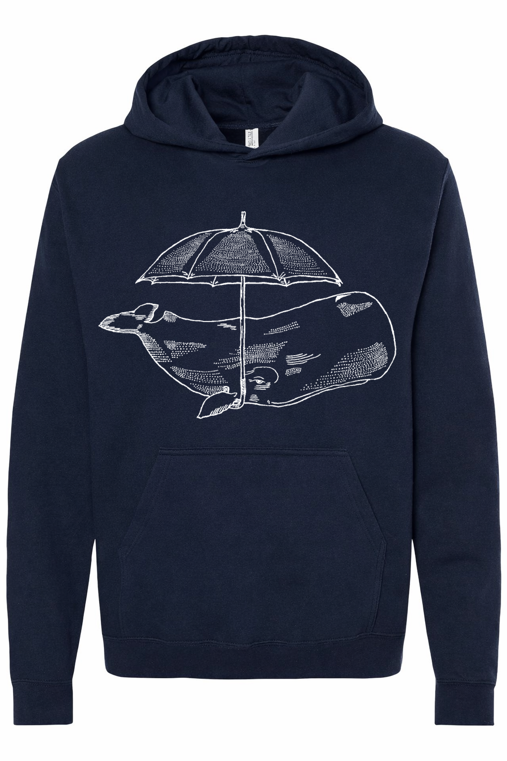 Whale with an Umbrella Unisex Fleece Hoodie