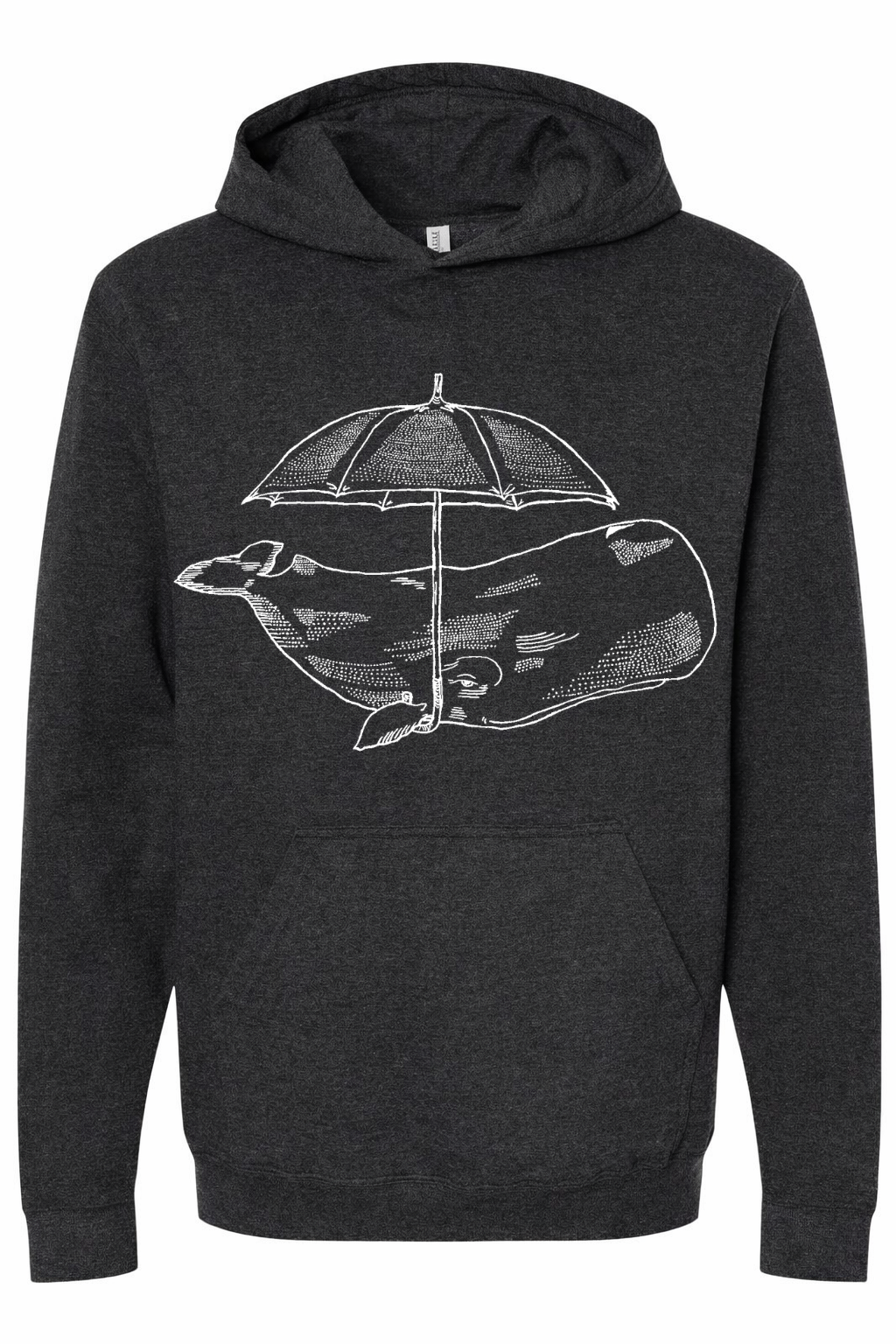 Whale with an Umbrella Unisex Fleece Hoodie