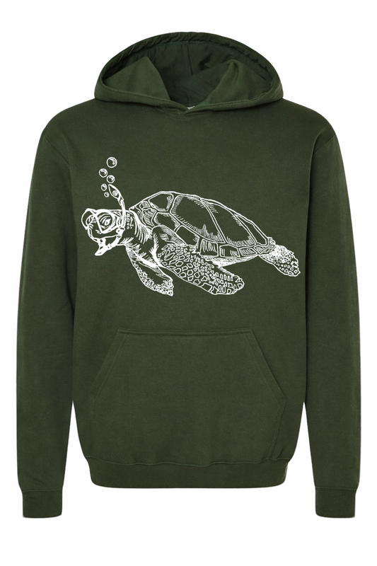 Snorkeling Sea Turtle Unisex Fleece Hoodie