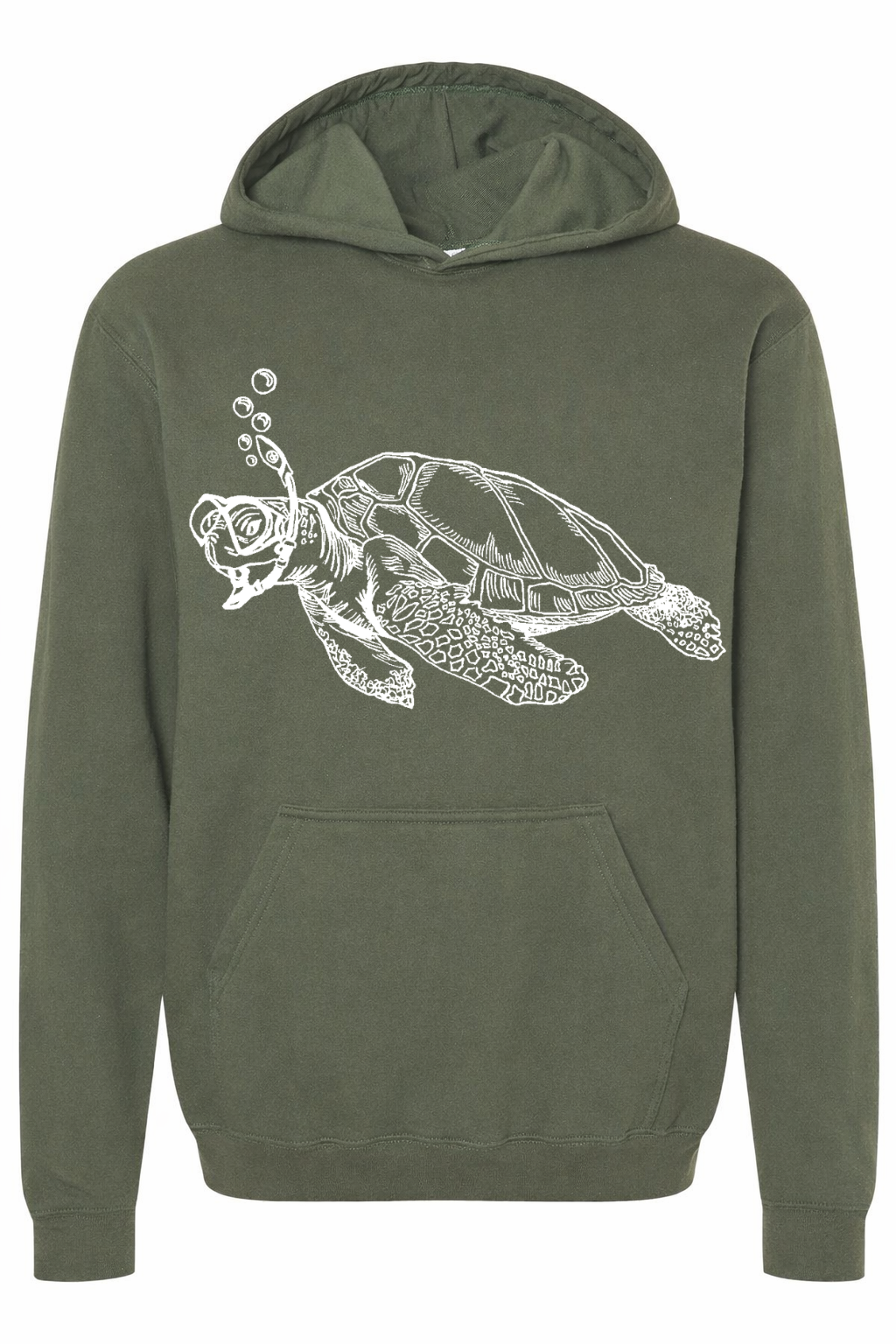 Snorkeling Sea Turtle Unisex Fleece Hoodie