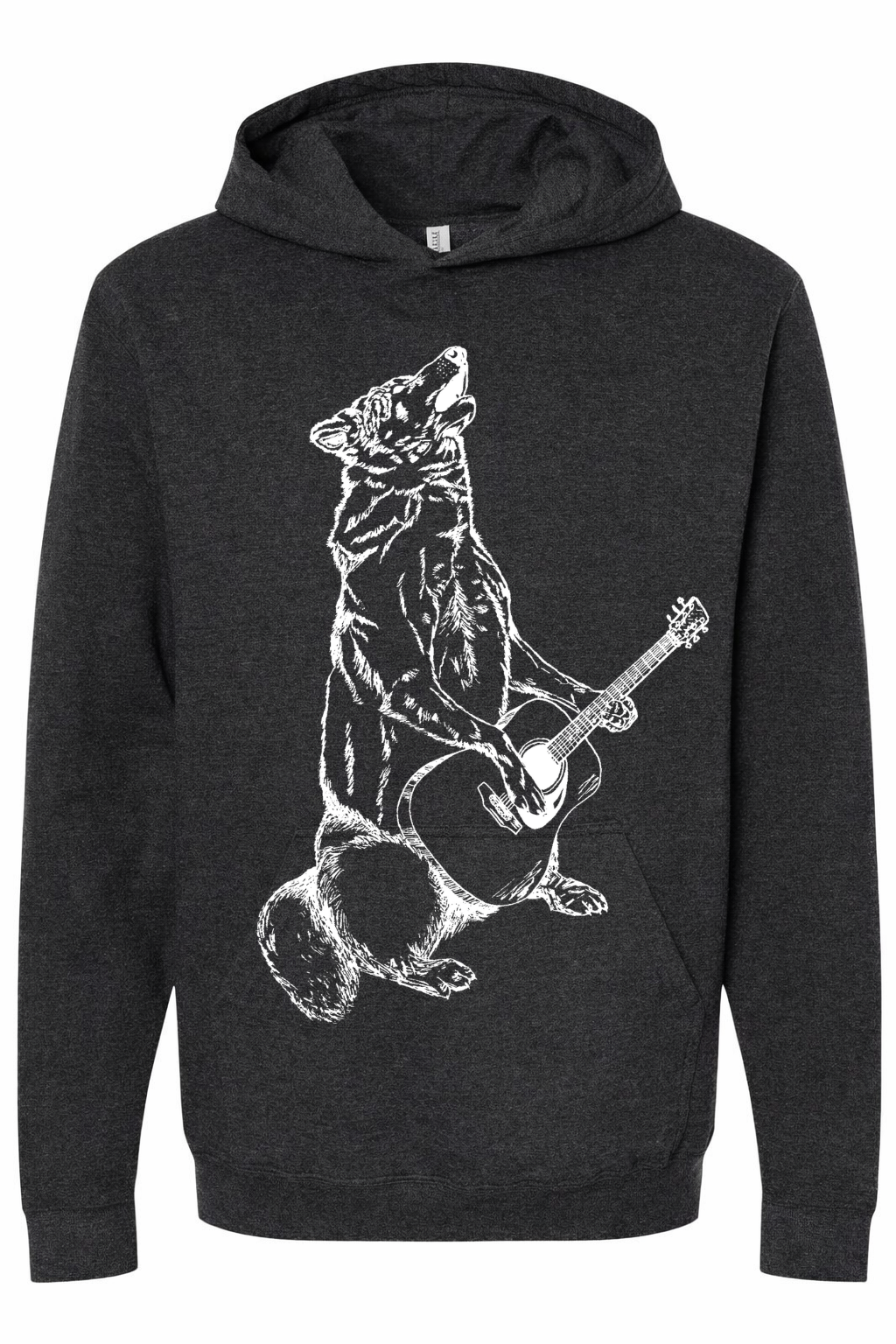 Howling Wolf with Guitar Unisex Fleece Hoodie