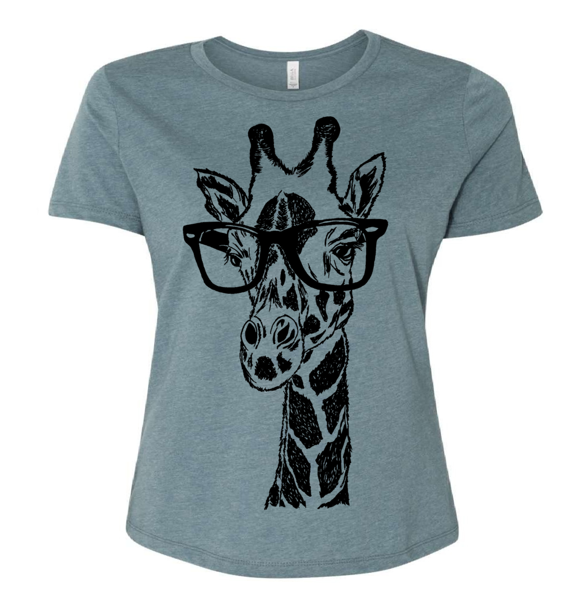 The Original Giraffe Wearing Glasses Loose Fit Ladies T Shirt