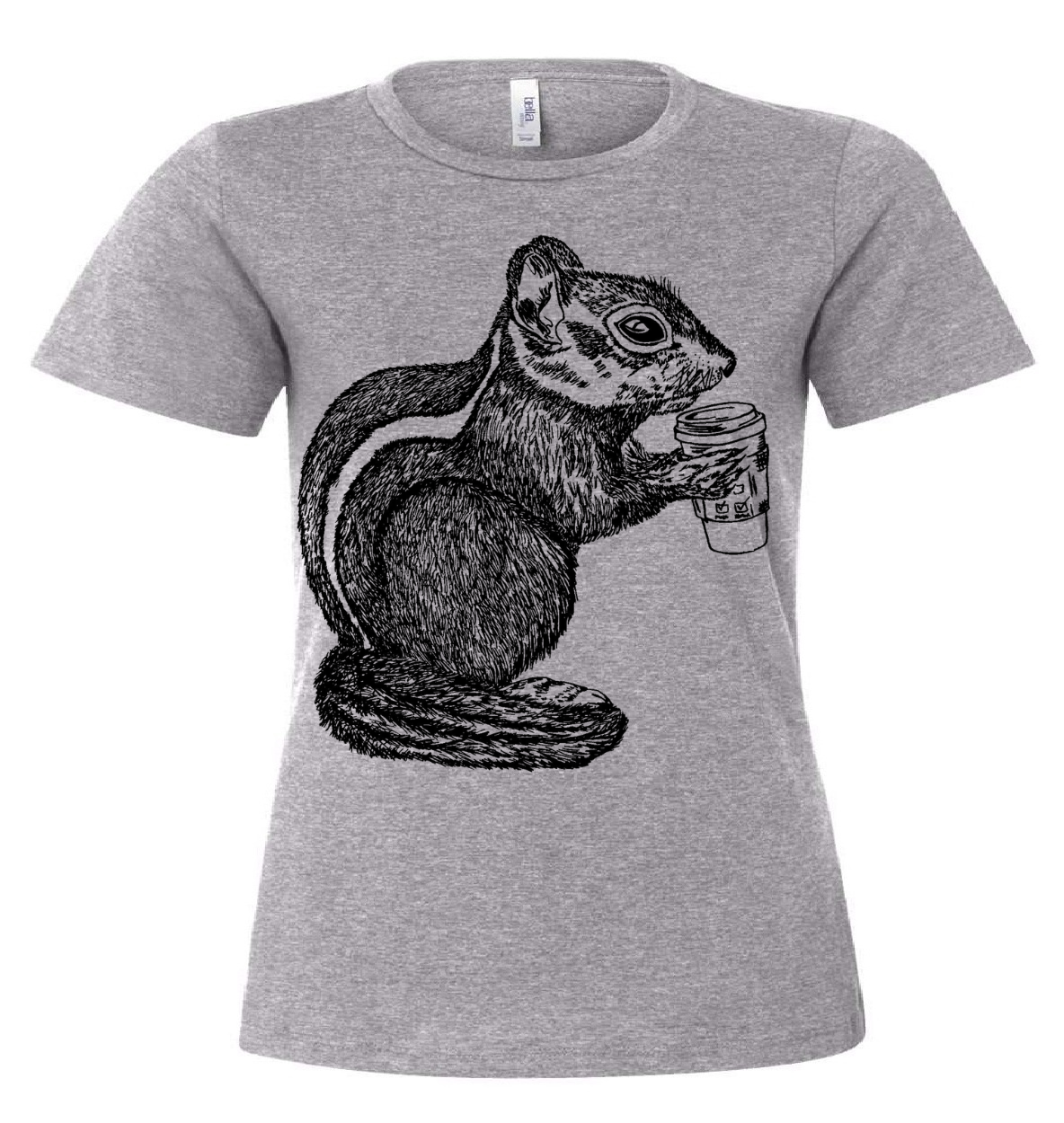 Chipmunk Drinking Coffee Ladies Loose Fit T Shirt