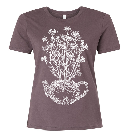 Chamomile Teapot Ladies Loose Fit T Shirt