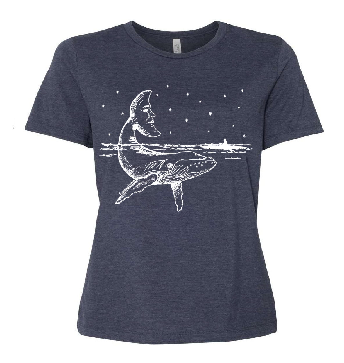 Whale with a Moon Tail Ladies Loose Fit T Shirt