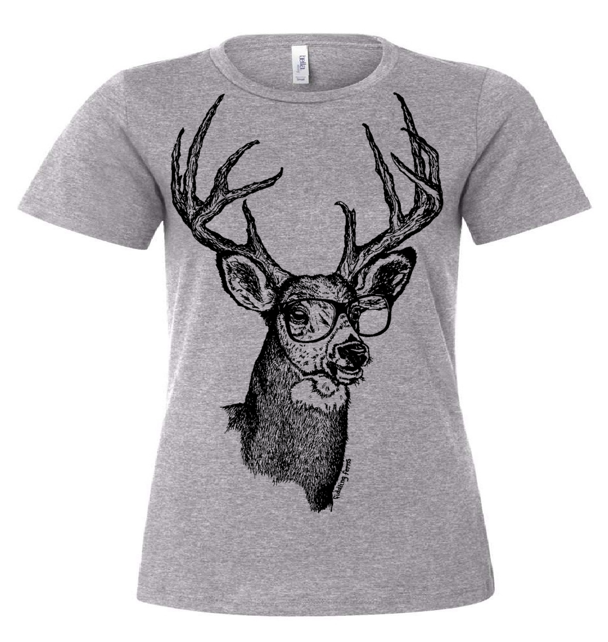 Buck Wearing Glasses Ladies Loose Fit T Shirt
