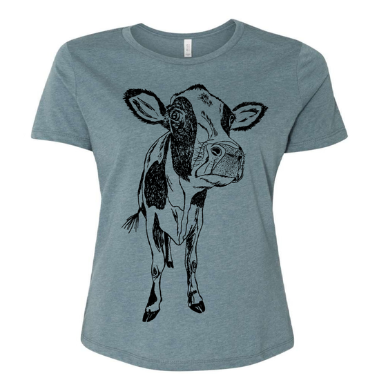 Curious Cow Ladies Loose Fit T Shirt