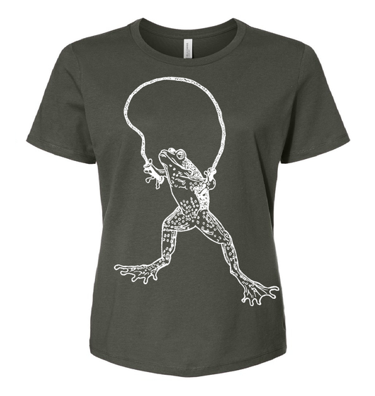 Jumping Frog Ladies Loose Fit T Shirt