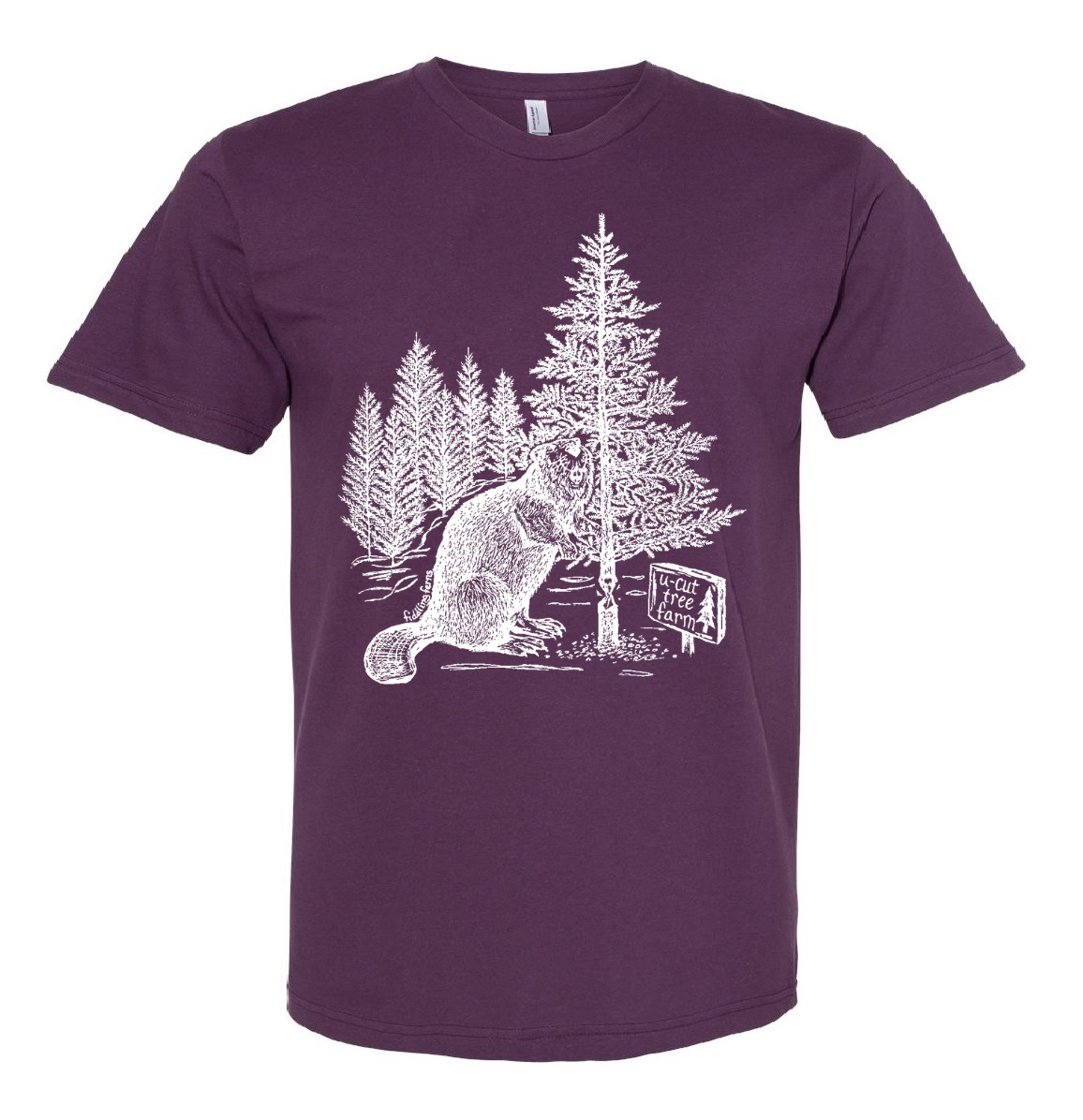 Beaver at a U Cut Tree Farm Unisex T Shirt