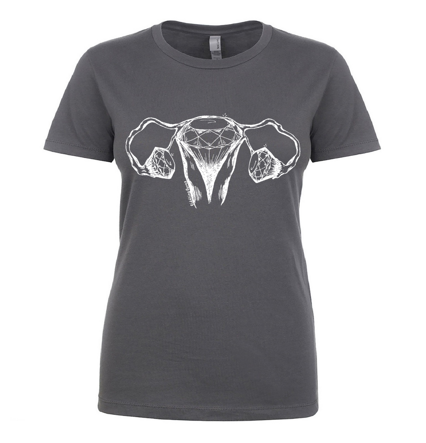 Diamond Uterus and Ovaries Ladies T Shirt