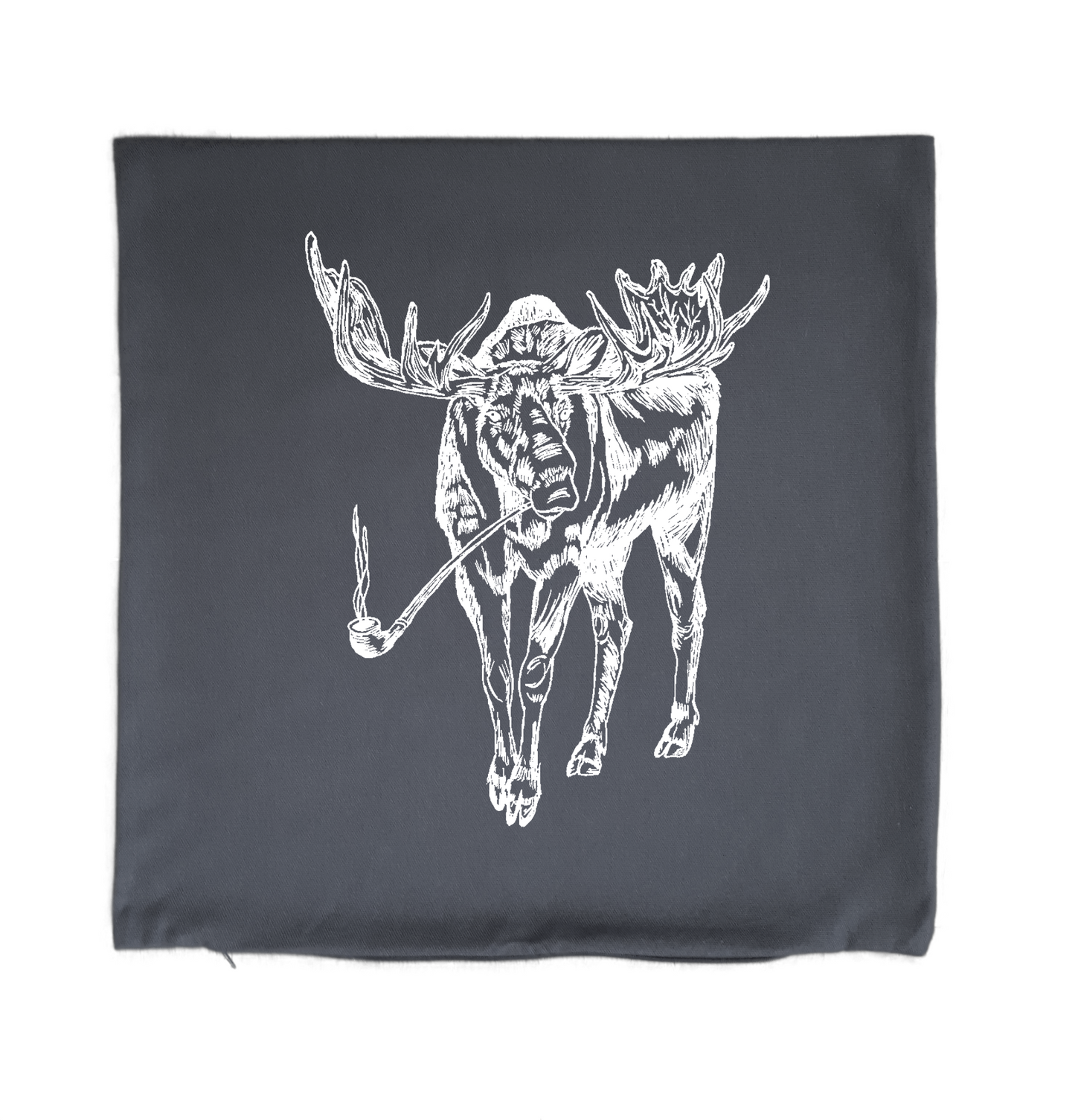 Moose with a Pipe 20 x 20 Cushion Cover