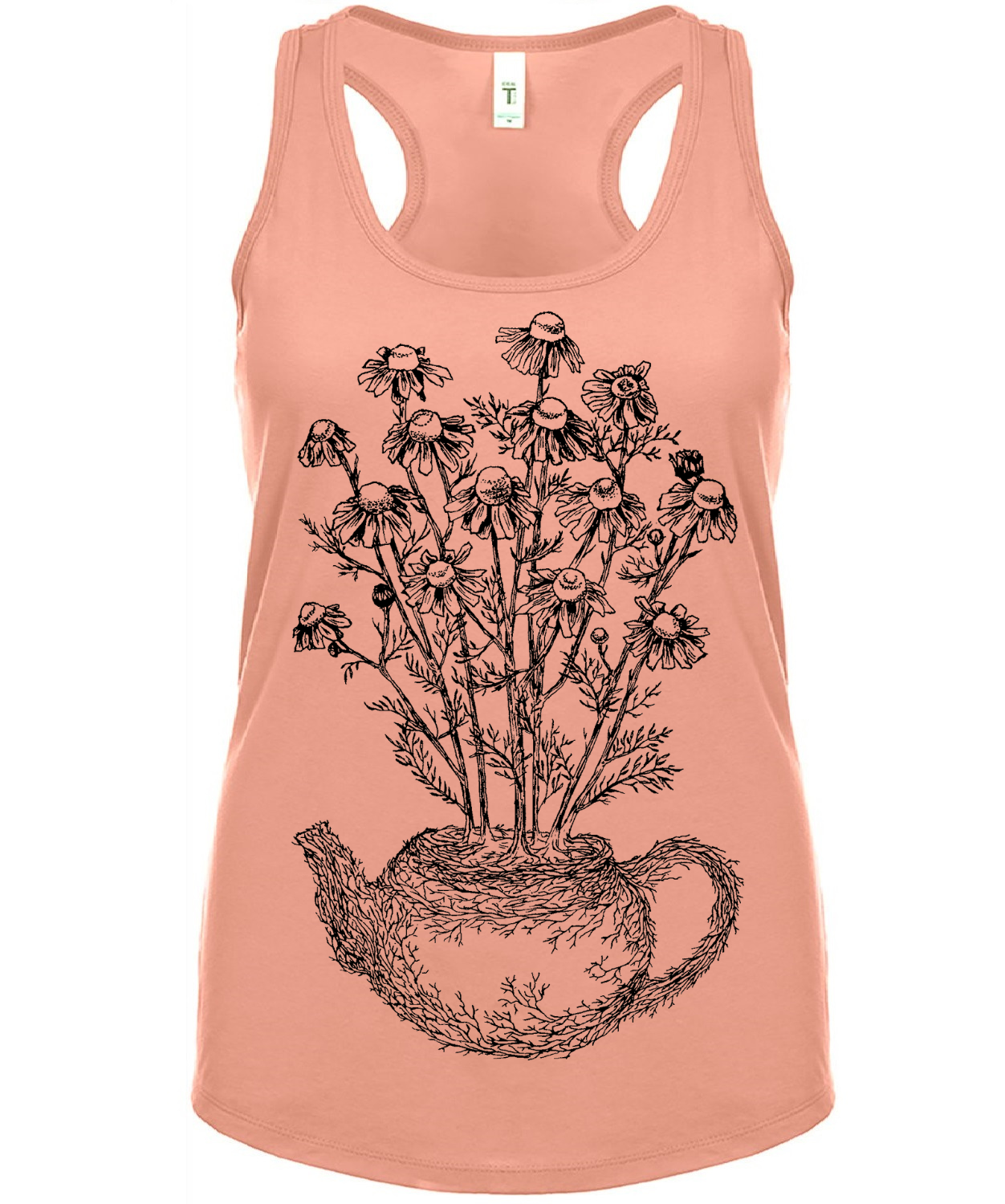 Chamomile Teapot Ladies Tank Top