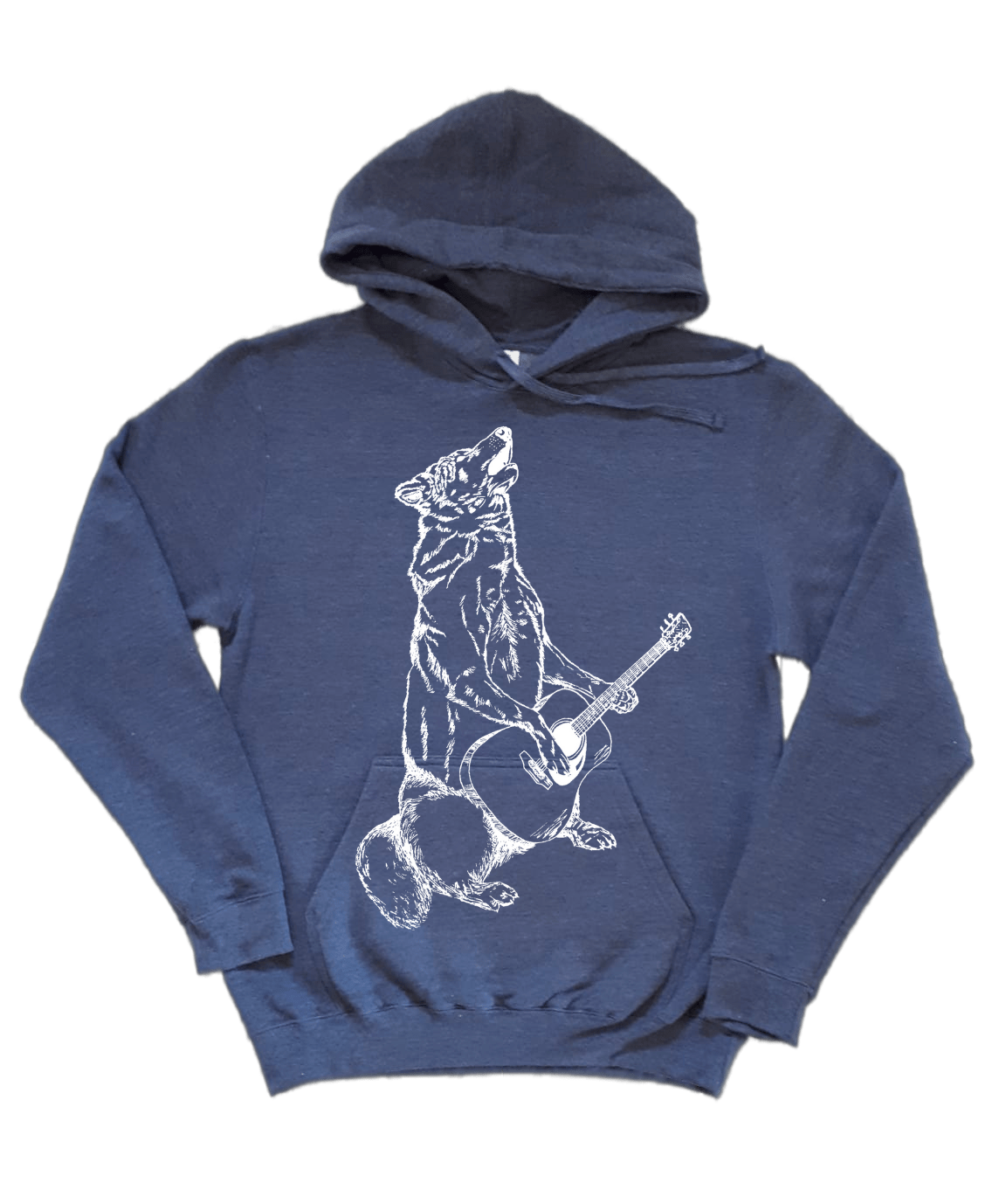 Howling Wolf with Guitar Unisex Fleece Hoodie