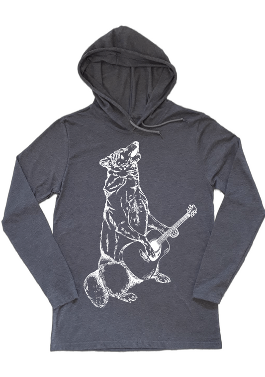 Howling Wolf Guitarist Unisex Lightweight Hoodie