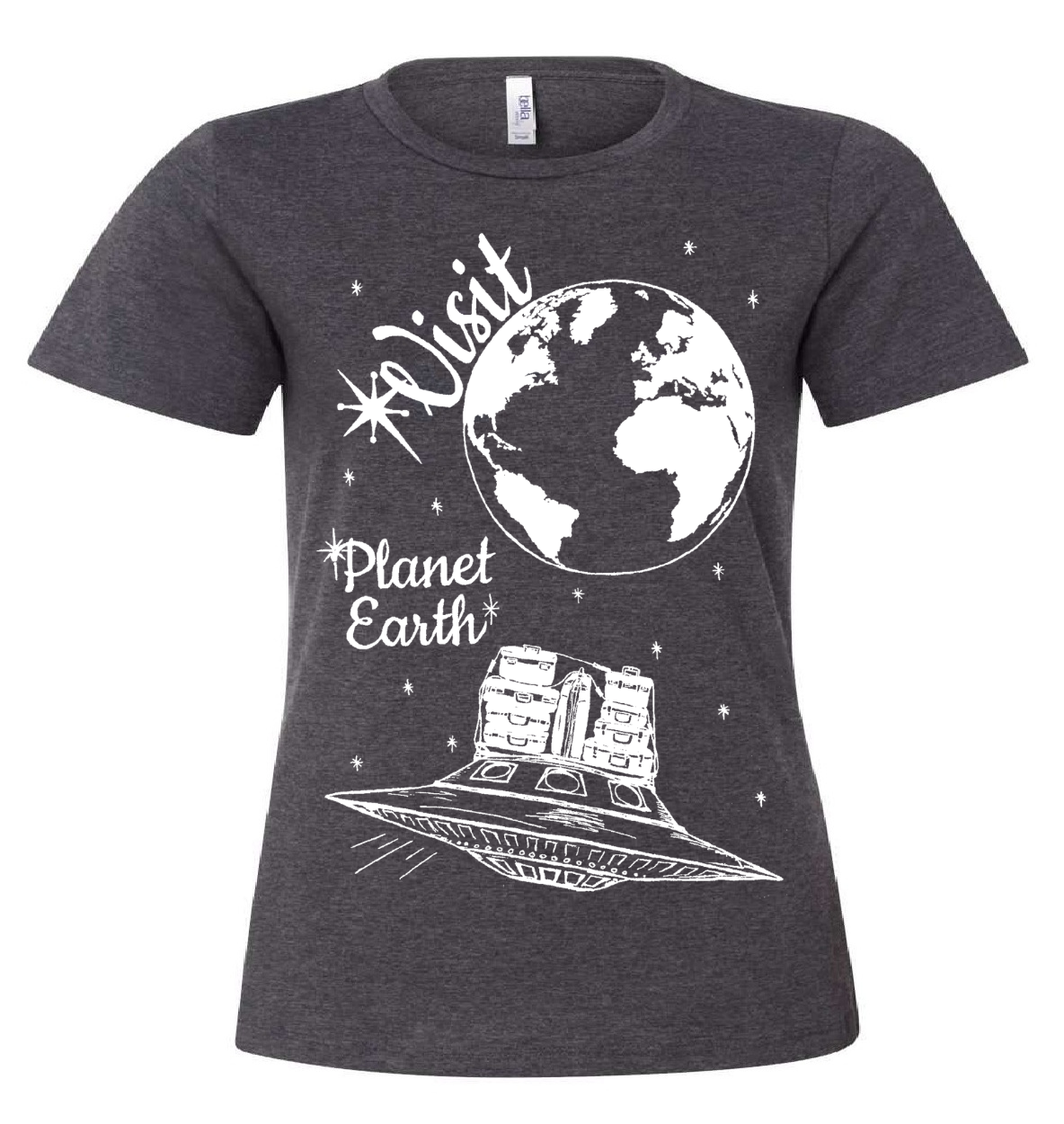 Visit Planet Earth Ladies Loose Fit T Shirt