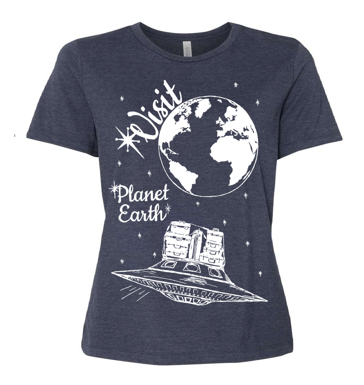 Visit Planet Earth Ladies Loose Fit T Shirt