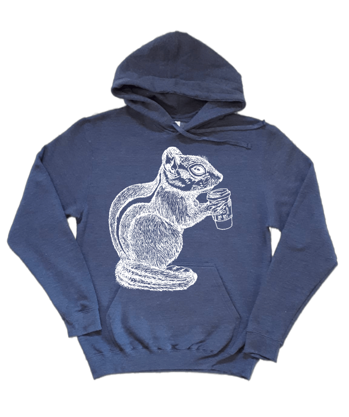 Chipmunk Drinking Coffee Unisex Fleece Hoodie