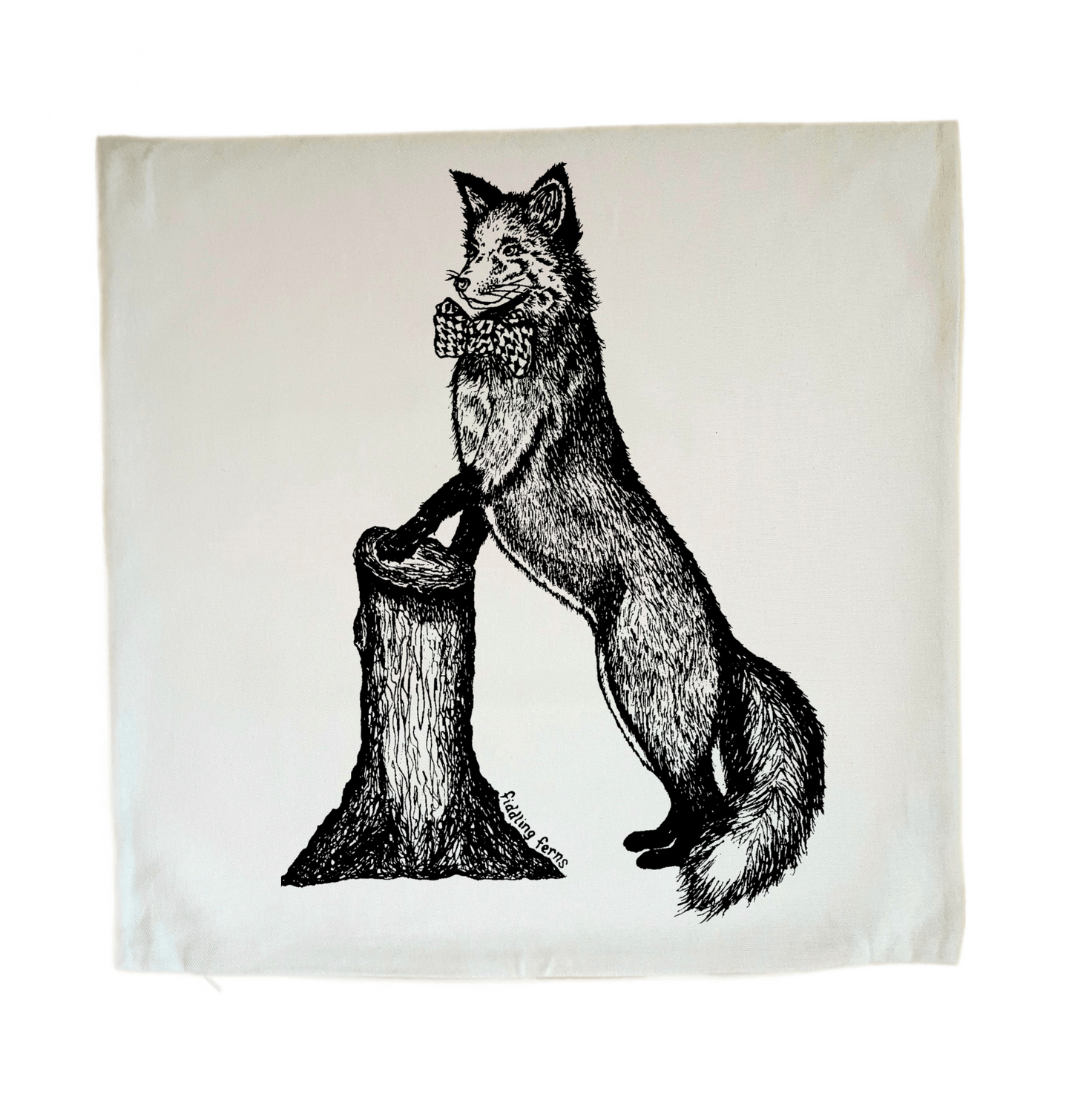 Fox in a Houndstooth Bowtie 20 x 20 Cushion Cover