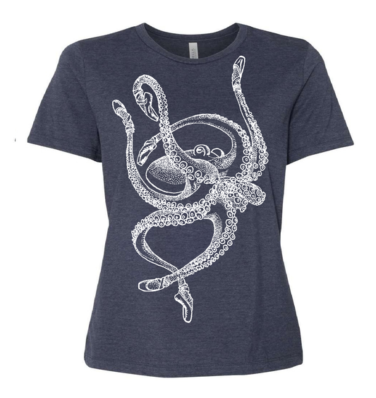 Octopus Ballet Dancer Ladies Loose Fit T Shirt