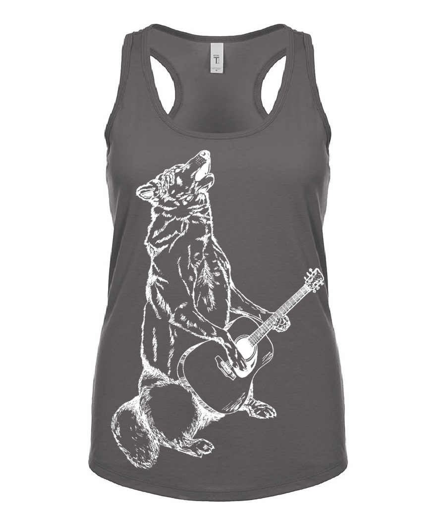 Howling Wolf Guitarist Ladies Tank Top